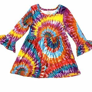 Adorable Tie Dye Long Sleeve Dress